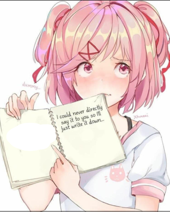 High Quality Natsuki has to tell you something Blank Meme Template