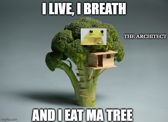 Fwawg | I LIVE, I BREATH; THE ARCHITECT; AND I EAT MA TREE | image tagged in funny memes | made w/ Imgflip meme maker