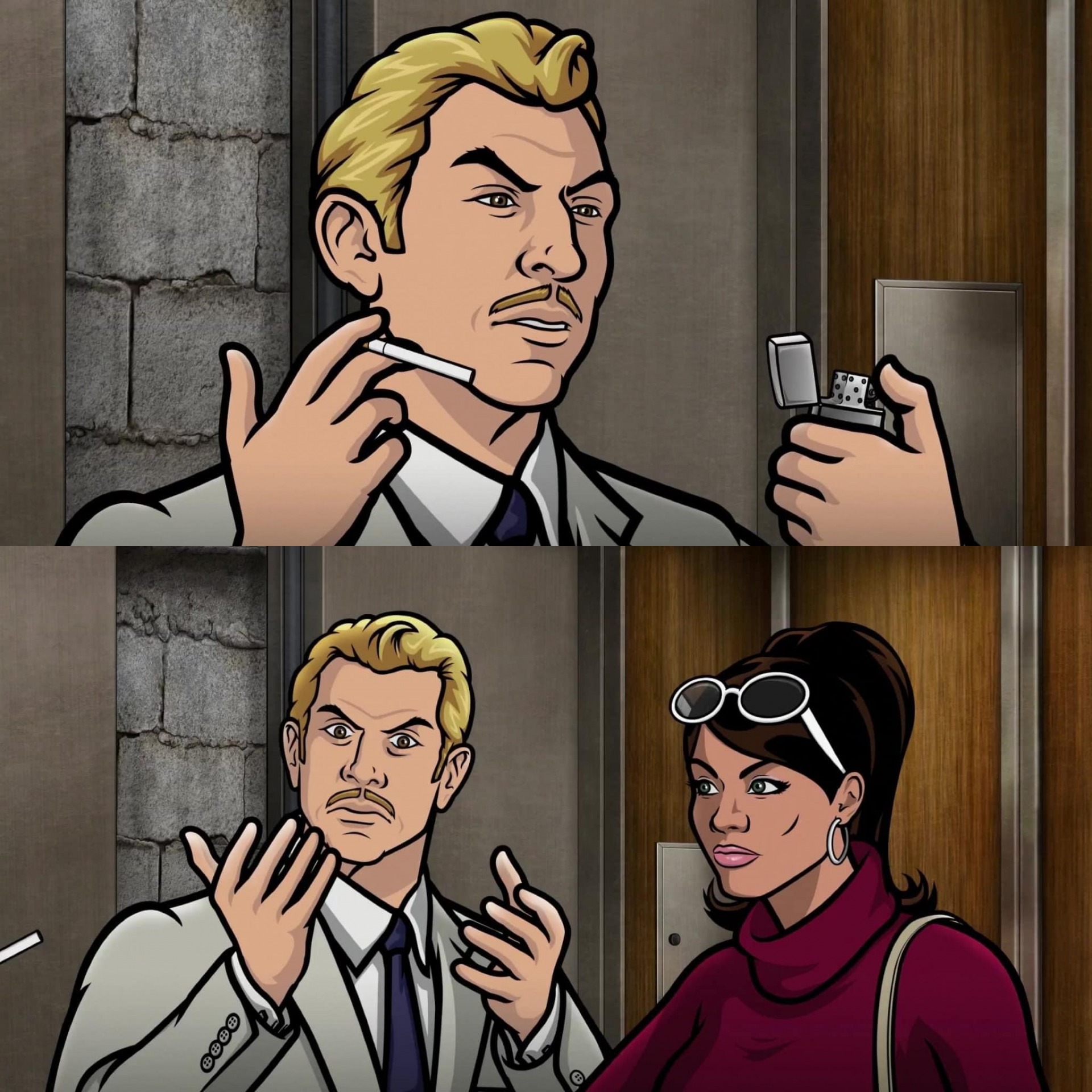 High Quality Archer - Gillette smokes Blank Meme Template
