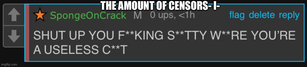 THE AMOUNT OF CENSORS- I- | made w/ Imgflip meme maker