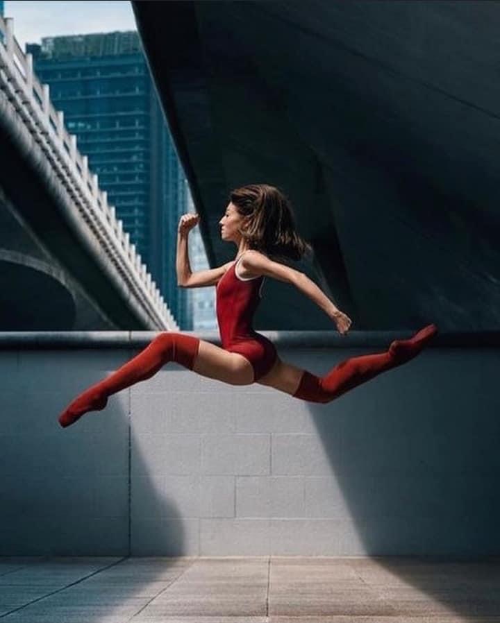 Dancer in red Blank Meme Template