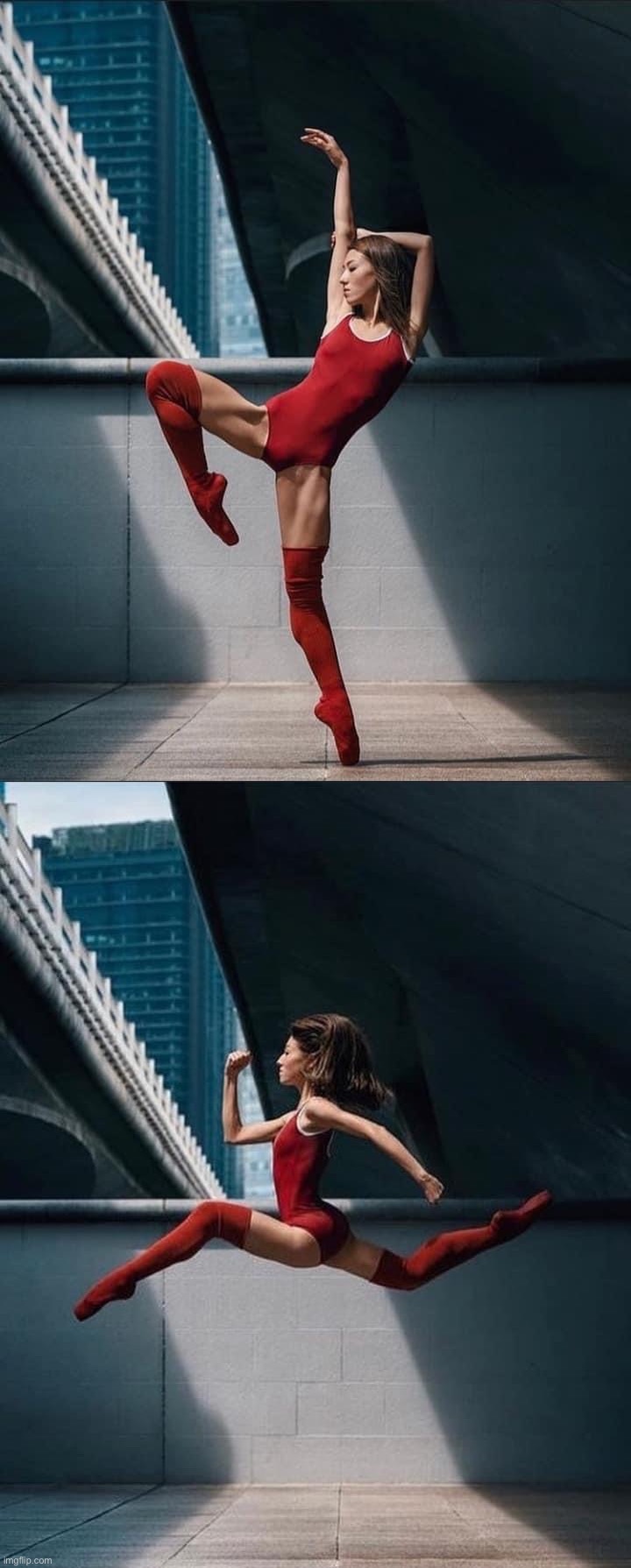 image tagged in dancer in red | made w/ Imgflip meme maker