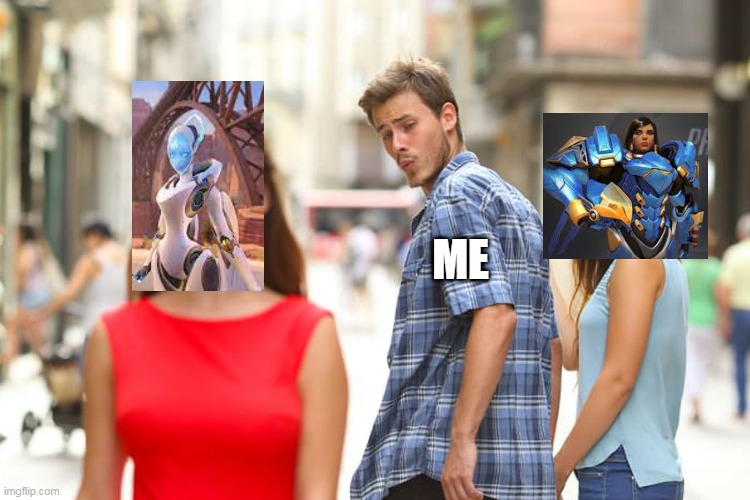 phara mains be like | ME | image tagged in memes,distracted boyfriend | made w/ Imgflip meme maker