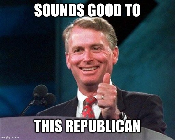Former VP Dan Quayle | SOUNDS GOOD TO THIS REPUBLICAN | image tagged in former vp dan quayle | made w/ Imgflip meme maker