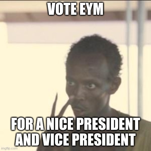 Look At Me | VOTE EYM; FOR A NICE PRESIDENT AND VICE PRESIDENT | image tagged in memes,look at me | made w/ Imgflip meme maker