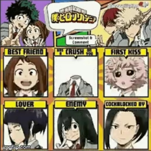 I got all girls lol | image tagged in my hero academia | made w/ Imgflip meme maker