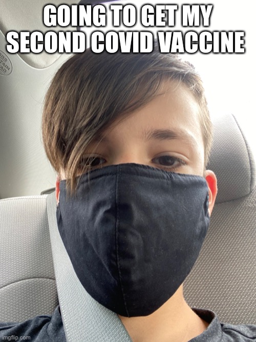Yes I’m wearing a mask in a car | GOING TO GET MY SECOND COVID VACCINE | made w/ Imgflip meme maker