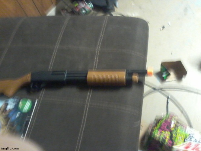 gun! :))))))))))))))))))) | image tagged in its a fake gun shut up | made w/ Imgflip meme maker