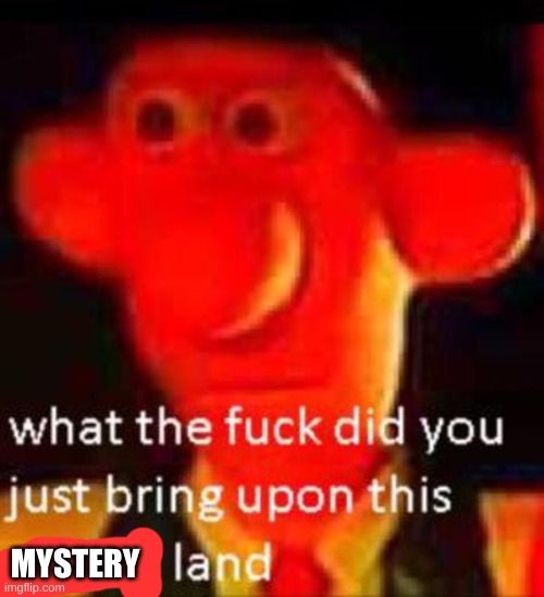 What the f**k did you just bring upon this cursed land | MYSTERY | image tagged in what the f k did you just bring upon this cursed land | made w/ Imgflip meme maker