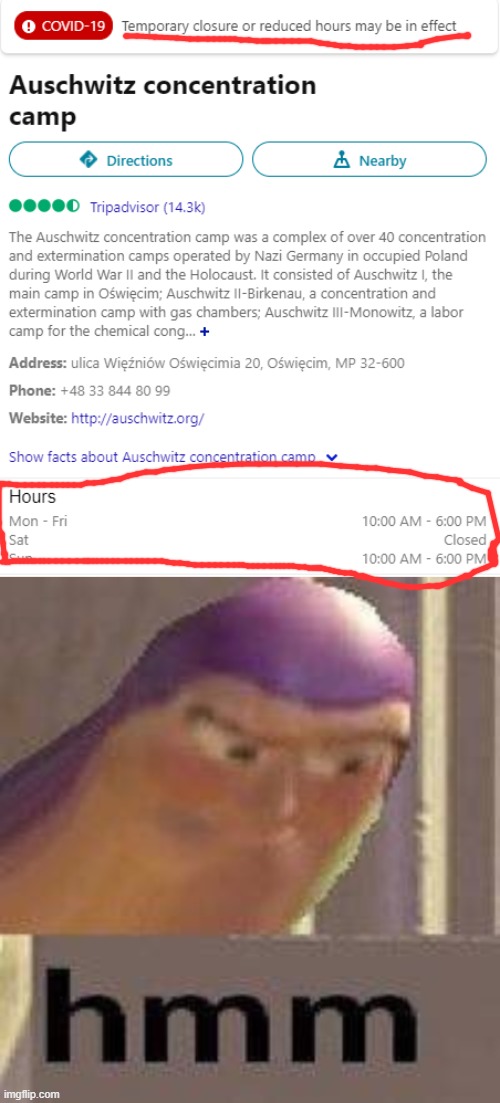 wonder when its going to open again | image tagged in buzz lightyear hmm | made w/ Imgflip meme maker