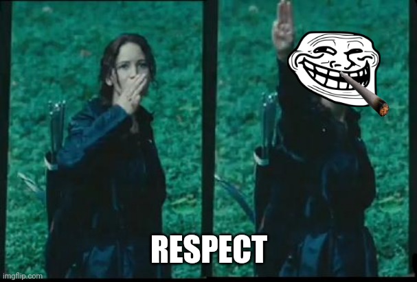 Katniss Respect | RESPECT | image tagged in katniss respect | made w/ Imgflip meme maker