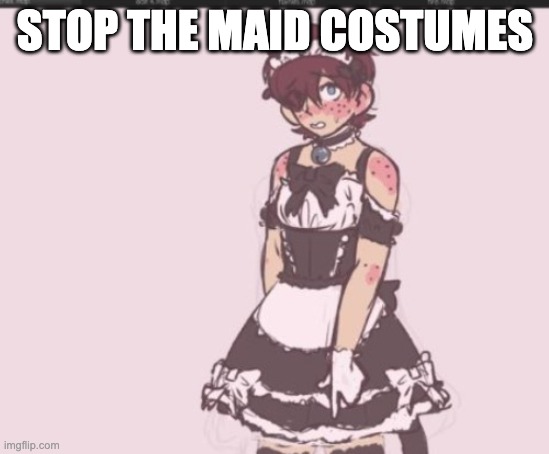 STOP THE MAID COSTUMES | made w/ Imgflip meme maker