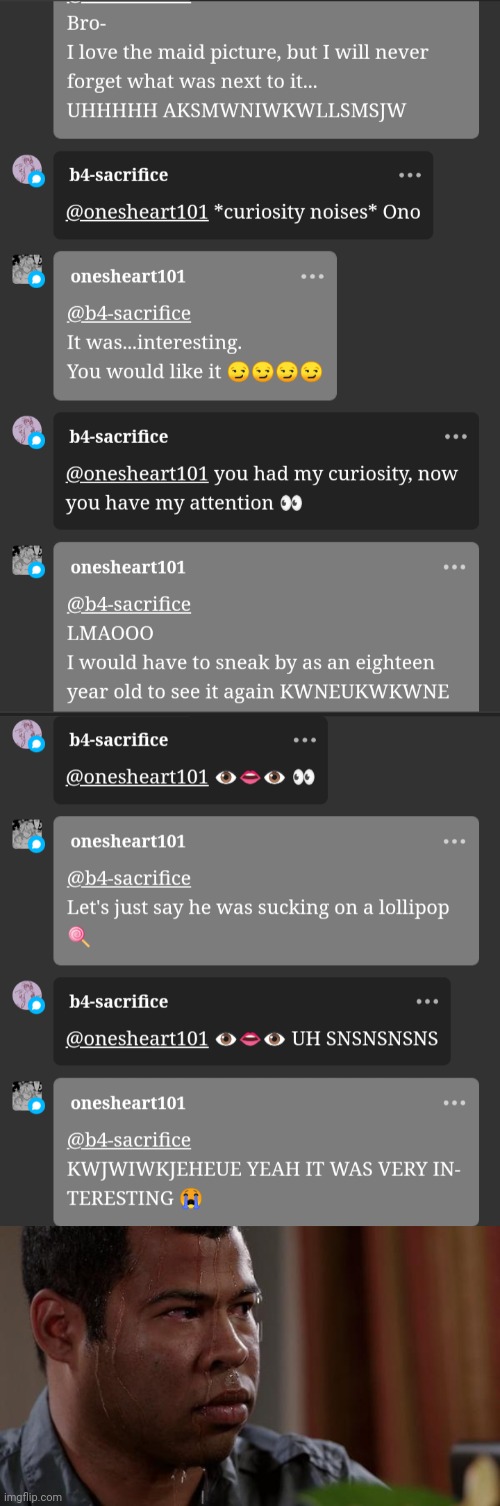 I'm b4-sacrifice and 101 is my friend | image tagged in sweating bullets | made w/ Imgflip meme maker