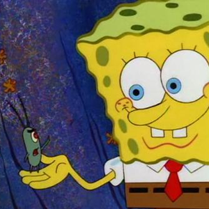 Spongebob explaining to plankton Blank Meme Template