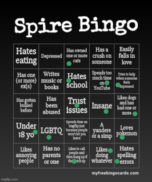 hi | image tagged in spire bingo | made w/ Imgflip meme maker