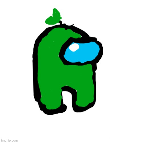 I tried making a crewmates/imposter for the first time ;-! | image tagged in memes,blank transparent square | made w/ Imgflip meme maker