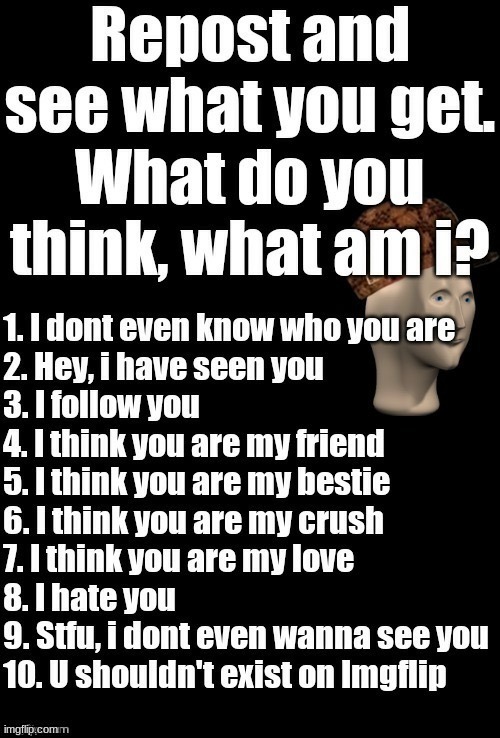 What am I? What are you? | image tagged in fun | made w/ Imgflip meme maker