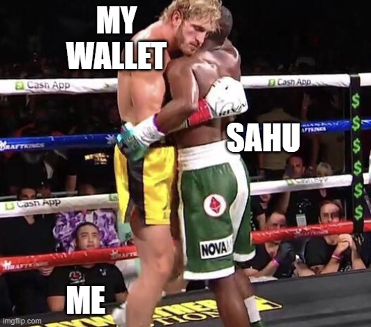 Sahu Finance | MY WALLET; SAHU; ME | image tagged in floyd mayweather hugging logan paul,crypto | made w/ Imgflip meme maker