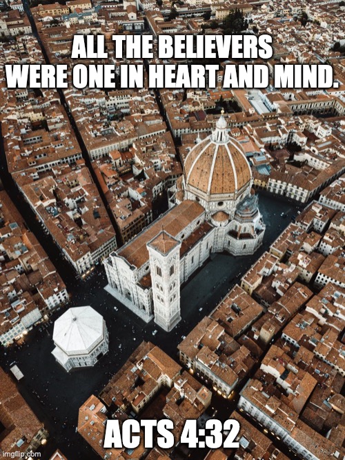 LIKE-MINDED | ALL THE BELIEVERS WERE ONE IN HEART AND MIND. ACTS 4:32 | image tagged in harmonious,one purpose,same love,unity of spirit | made w/ Imgflip meme maker