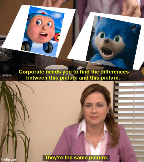 I see no difference | image tagged in they are the same picture,sonic,creepy plane thing,oh wow are you actually reading these tags,ahhh it burns | made w/ Imgflip meme maker