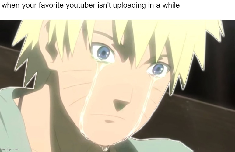 when your favorite youtuber isn't uploading in a while | image tagged in memes | made w/ Imgflip meme maker