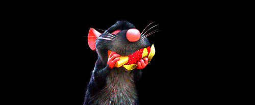 Ratatouille Mouse Eating Two Things Blank Meme Template