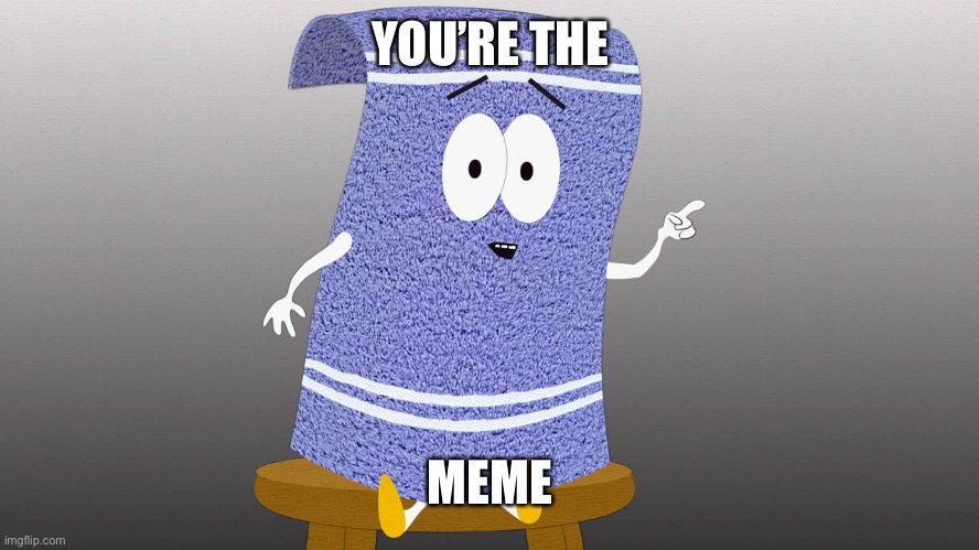 SouthPark Towelie But First | YOU’RE THE; MEME | image tagged in southpark towelie but first | made w/ Imgflip meme maker