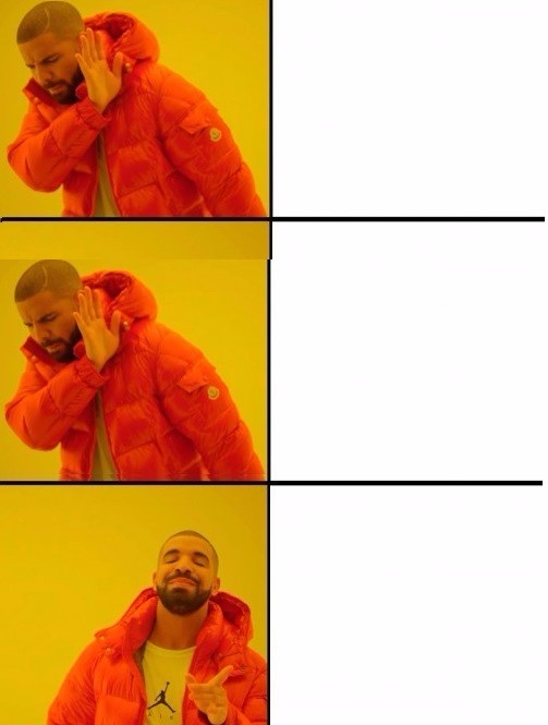 Drake 3 panels Blank Meme Template