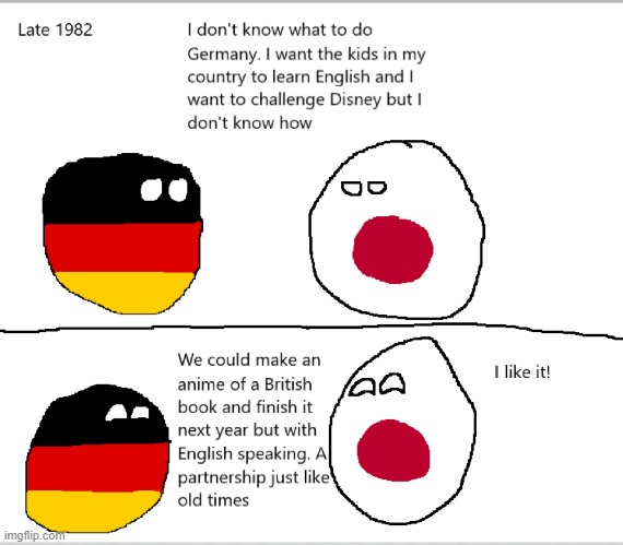 German-Japanese partnership Pre-WW2 | image tagged in comic,countryballs | made w/ Imgflip meme maker