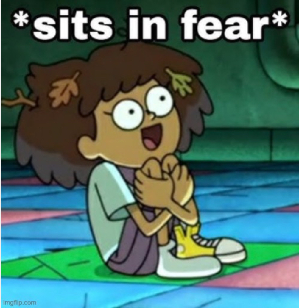 Sits in fear Blank Meme Template