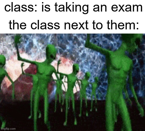 free mamey | class: is taking an exam; the class next to them: | image tagged in memes,leonardo dicaprio cheers | made w/ Imgflip meme maker