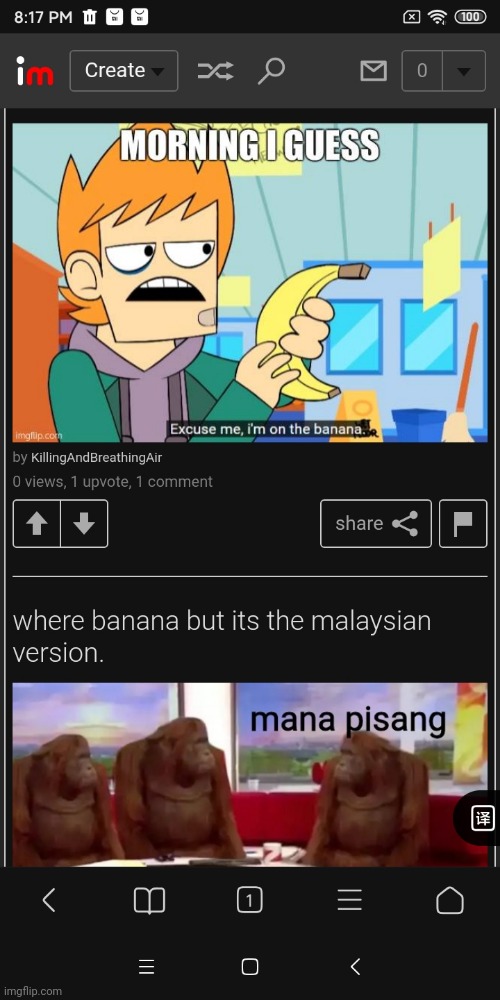 bruh he took my pisang | made w/ Imgflip meme maker