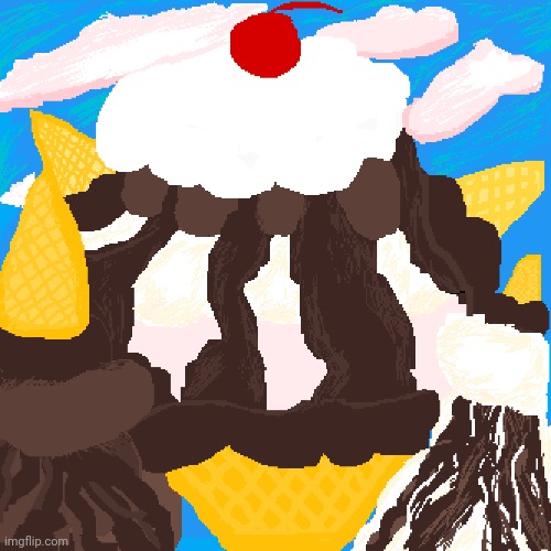 The ice cream paradise outside art | image tagged in artwork,art,ice cream,drawings,drawing,dessert | made w/ Imgflip meme maker