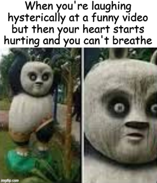When you're laughing hysterically at a funny video but then your heart starts hurting and you can't breathe | image tagged in funny,relatable | made w/ Imgflip meme maker