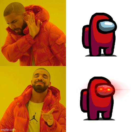 Amongsus | image tagged in memes,drake hotline bling,amongsus | made w/ Imgflip meme maker