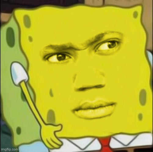 image tagged in weirded out spongebob | made w/ Imgflip meme maker