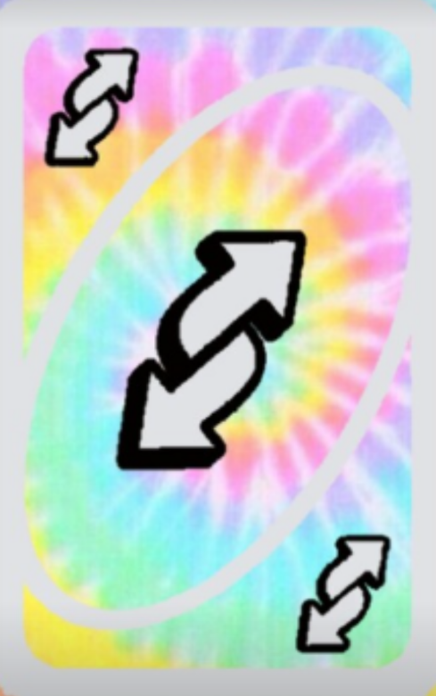 High Quality Bright colors uno reverse Blank Meme Template