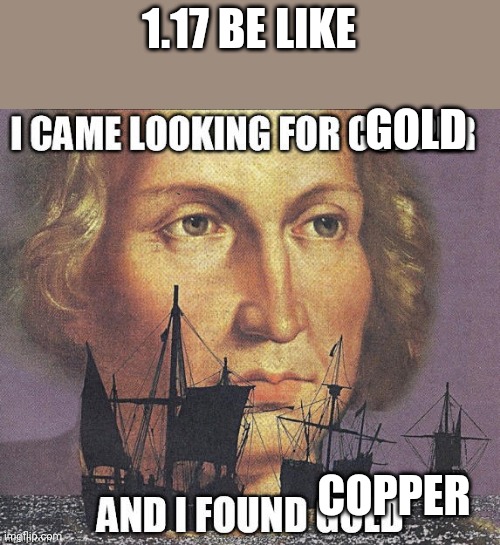 i came looking for copper but i found gold | 1.17 BE LIKE; GOLD; COPPER | image tagged in i came looking for copper but i found gold | made w/ Imgflip meme maker