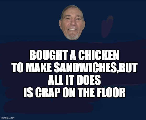 BOUGHT A CHICKEN TO MAKE SANDWICHES,BUT ALL IT DOES IS CRAP ON THE FLOOR | made w/ Imgflip meme maker