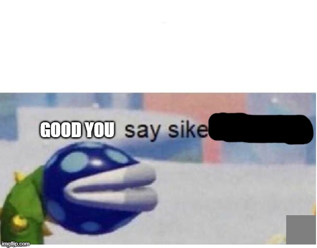 say sike right now | GOOD YOU | image tagged in say sike right now | made w/ Imgflip meme maker