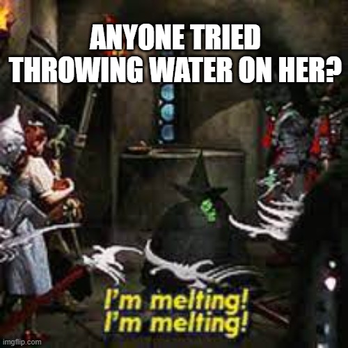 ANYONE TRIED THROWING WATER ON HER? | made w/ Imgflip meme maker