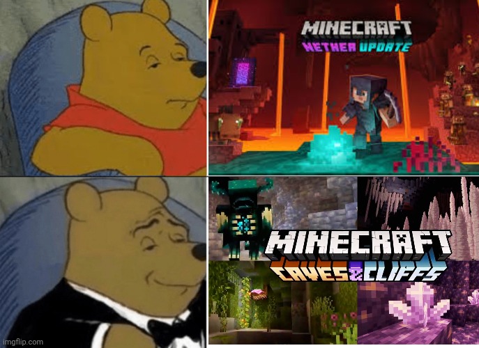 FINALLY! | image tagged in minecraft,minecrafter,minecraft villagers,minecraft creeper,minecraft steve,update | made w/ Imgflip meme maker