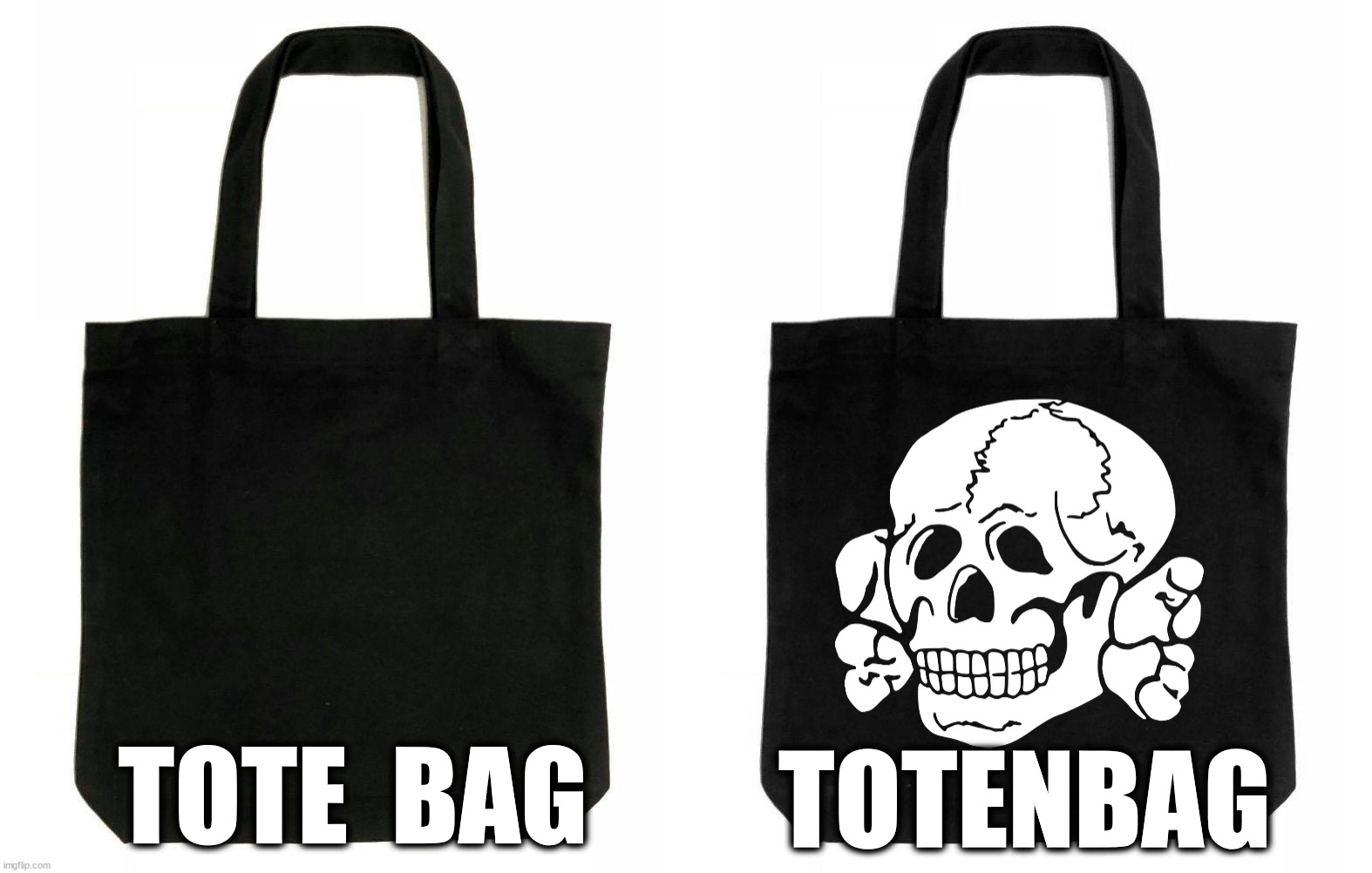 Design your own reusable bag! | TOTE  BAG; TOTENBAG | image tagged in skull,bag,design,black,politically incorrect,tote bag | made w/ Imgflip meme maker