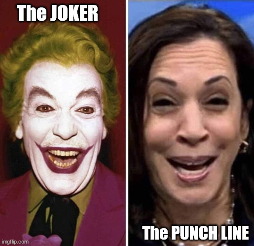 Kamala Kaka Harris...The Joker or the Punchline | The JOKER; The PUNCH LINE | image tagged in kamala harris,kakamala,joker,punchline,evil | made w/ Imgflip meme maker