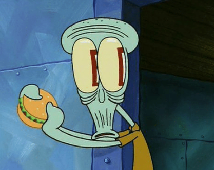 High Quality Vaccuum-mouth squidward Blank Meme Template