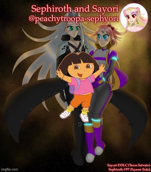 Sayori and Sephiroth | image tagged in sayori and sephiroth | made w/ Imgflip meme maker