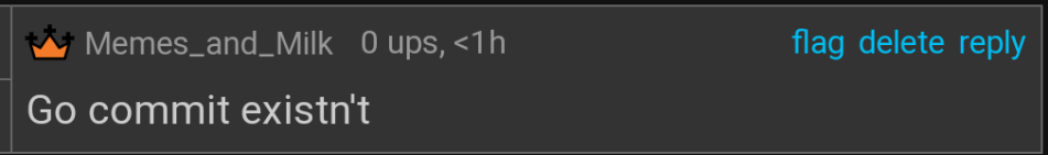 Go commit existn't Blank Meme Template