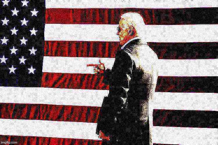 Joe Biden flag deep-fried | image tagged in joe biden flag deep-fried | made w/ Imgflip meme maker