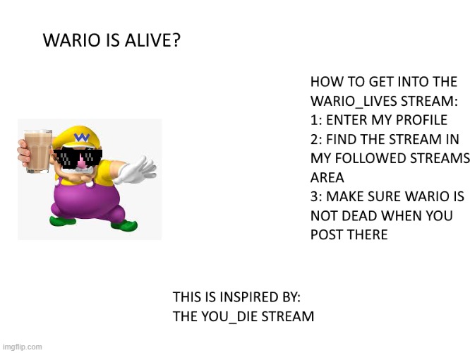 wario is alive.mp3 | image tagged in wario | made w/ Imgflip meme maker