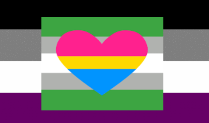 Asexual grey-panromantic flag Blank Meme Template
